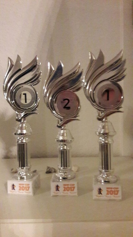 Das Triple Die Pokale von Chris und Silke