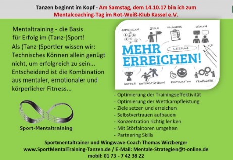 Mentalcoaching-Tag Tanzen beginnt im Kopf