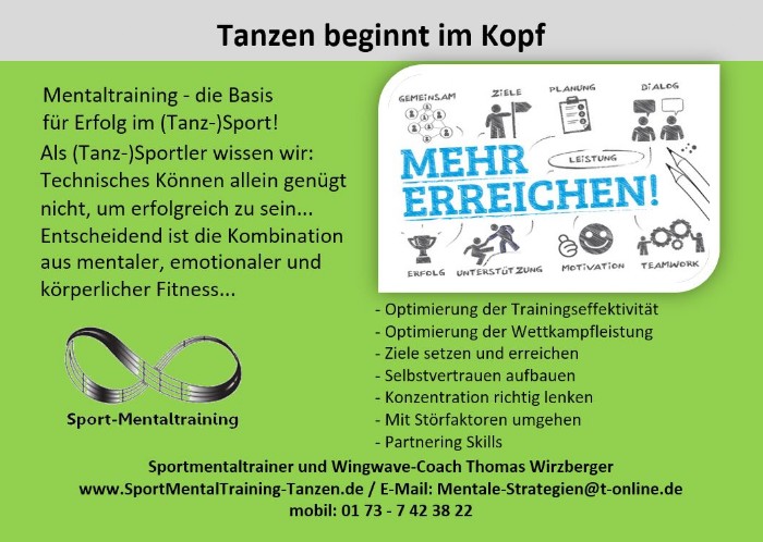 Tanzen beginnt im Kopf Mehr erreichen